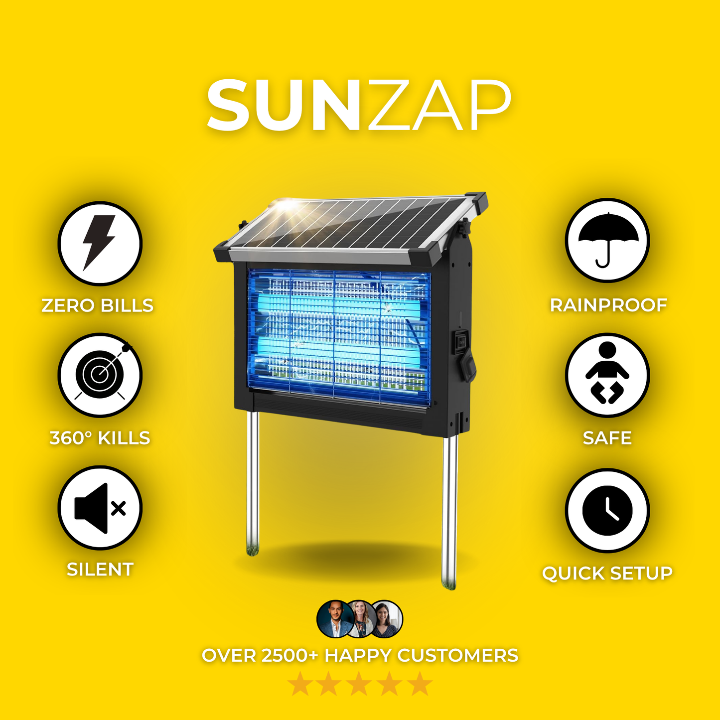 The SunZap - Solar Bug Zapper